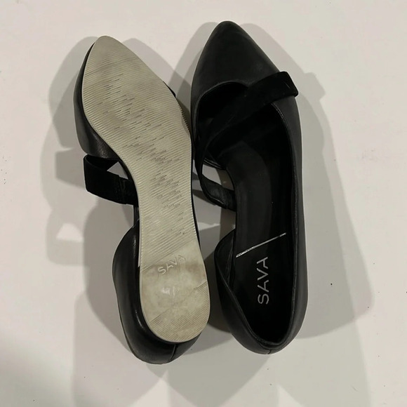 Sava- Anthropologie, black flat, pointed toe, 39 - Picture 4 of 7